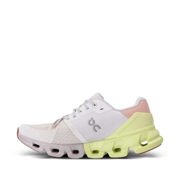 On Running Shoes - Womens On Cloudflyer 4 Running Size 7.5 White Yellow Hay